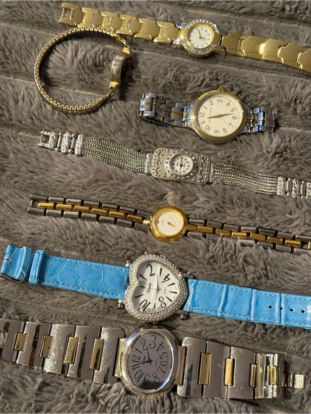 Mixed Women's Watch Lot - vintage Blue Strap & Gold/Silver Tones
